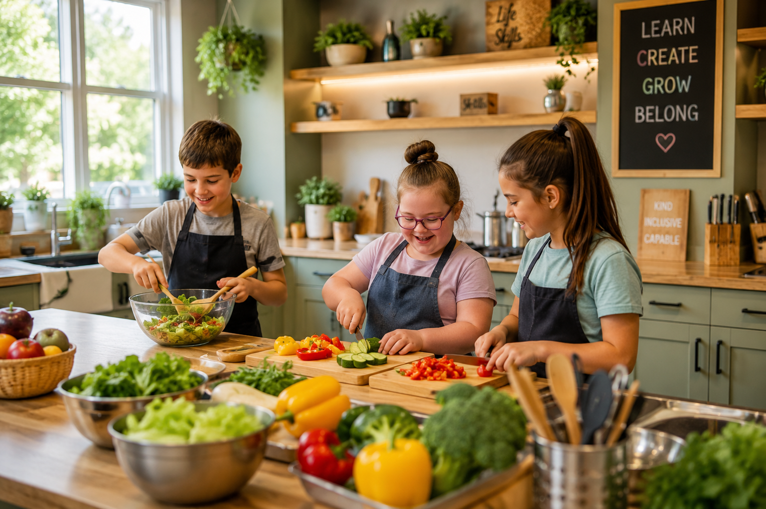 Concept rendering: Cooking, Creative Learning & Life-Skills Areas